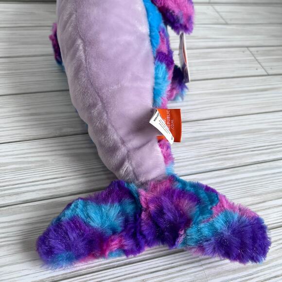 NWT Wild Republic Colorkins Multi-Color Tie-Dye Dolphin Stuffed Animal - Picture 11 of 14